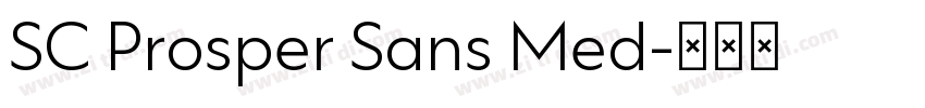 SC Prosper Sans Med字体转换